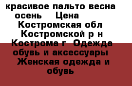 красивое пальто весна - осень  › Цена ­ 3 000 - Костромская обл., Костромской р-н, Кострома г. Одежда, обувь и аксессуары » Женская одежда и обувь   